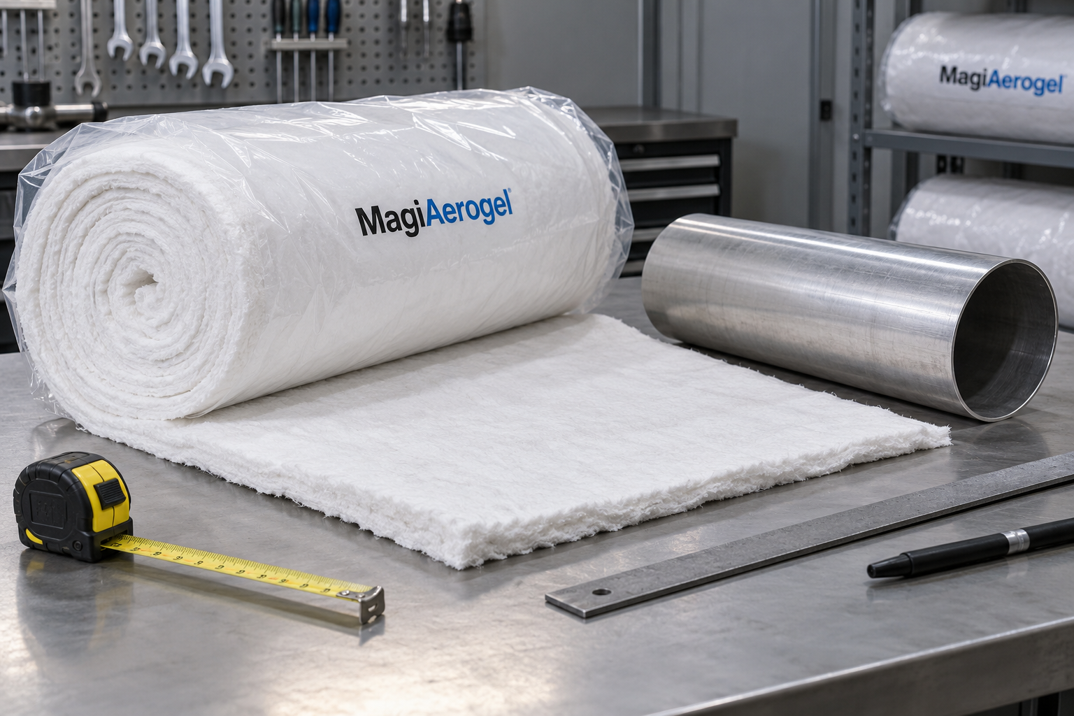 magiaerogel silica aerogel blanket wrapping installation preparation
